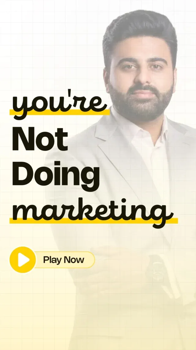 You’re not doing marketing.

You’re just chasing attention and hoping it turns into growth.

Posting content and running ads alone is not marketing.

Attention is not the goal. Attention is only the start.

What you do with that attention decides everything.

Watch the video for the full breakdown.

#businessgrowth #digitalagency #addvantage